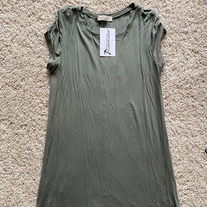 Olive green t shirt dress